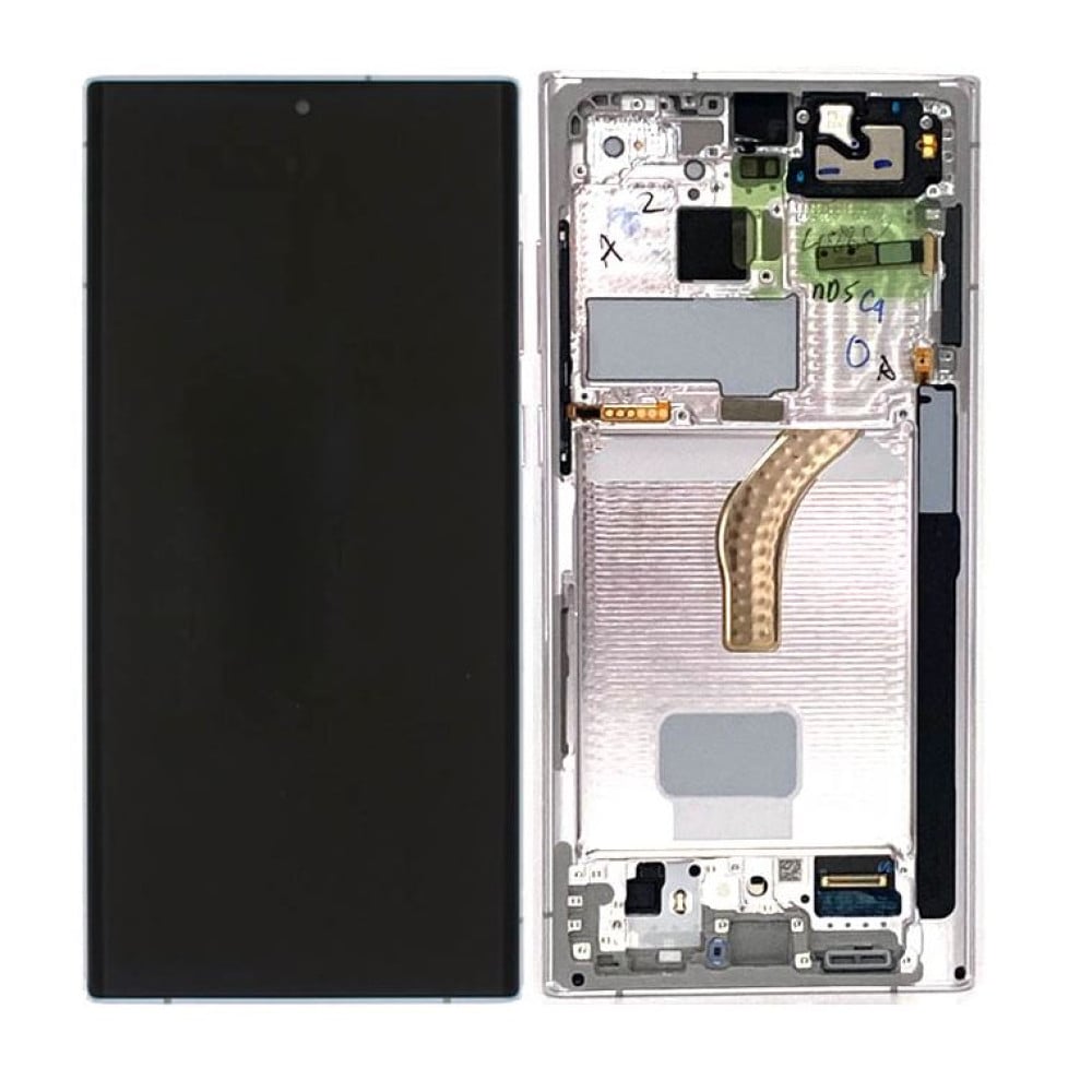 Ecran Complet Blanc Galaxy S22 Ultra (S908) - Original | AS