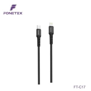 Snel Laad Kabel Geweven - 60W - USB-C naar 8-pin 1 meter - FT-C17